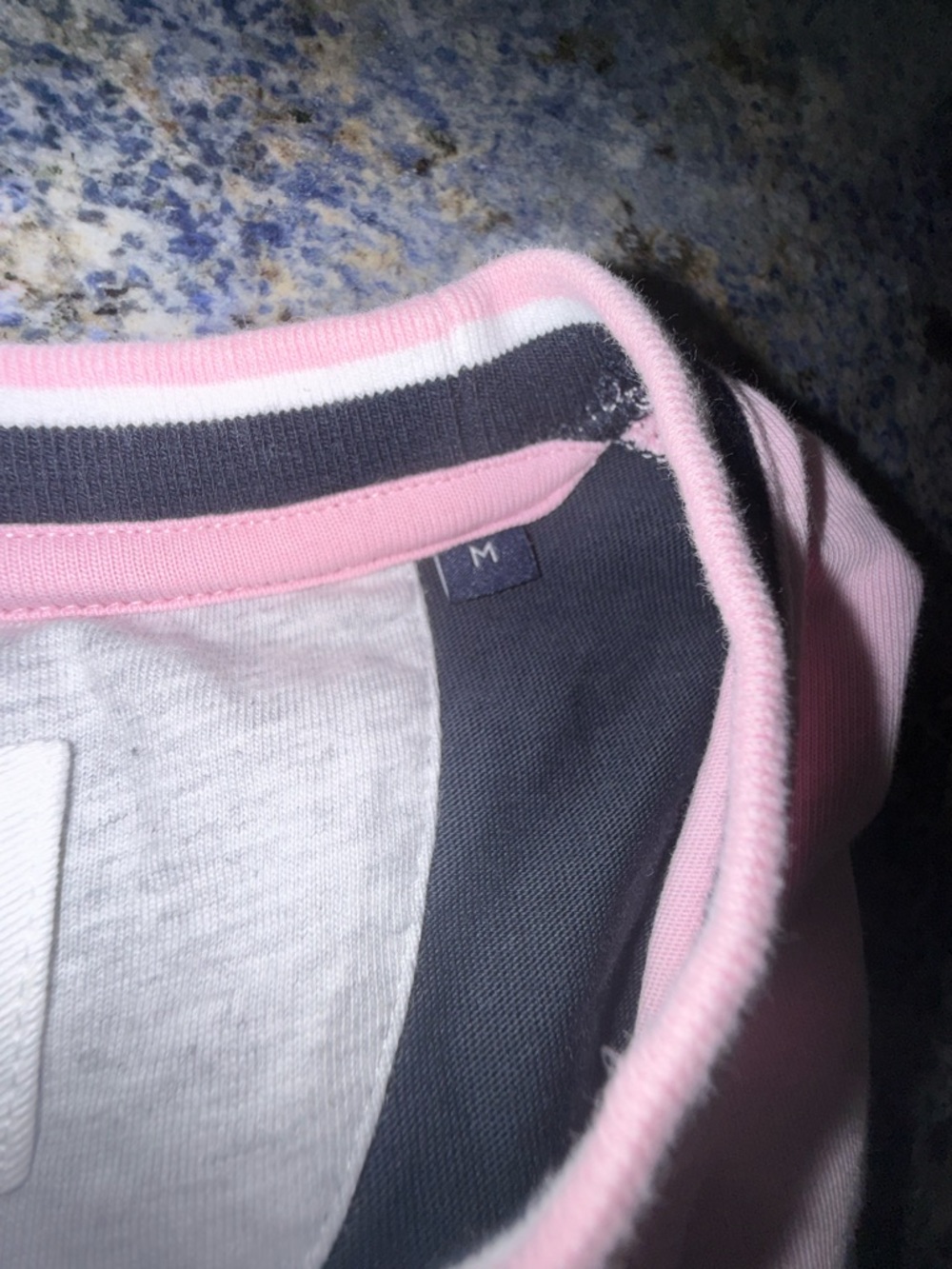 Eden Park Colorblock Crewneck T-Shirt - Pink/White/Navy Men’s Medium - Picture 10 of 12